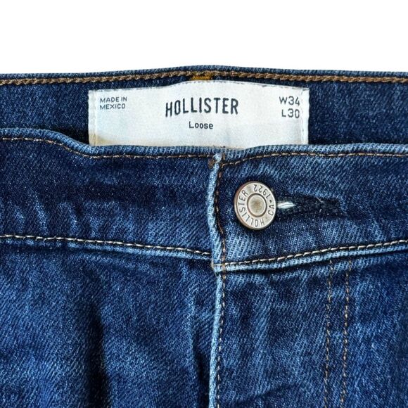 Hollister Men’s Loose Leg Jeans - Blue - 34/30 - Picture 5 of 7